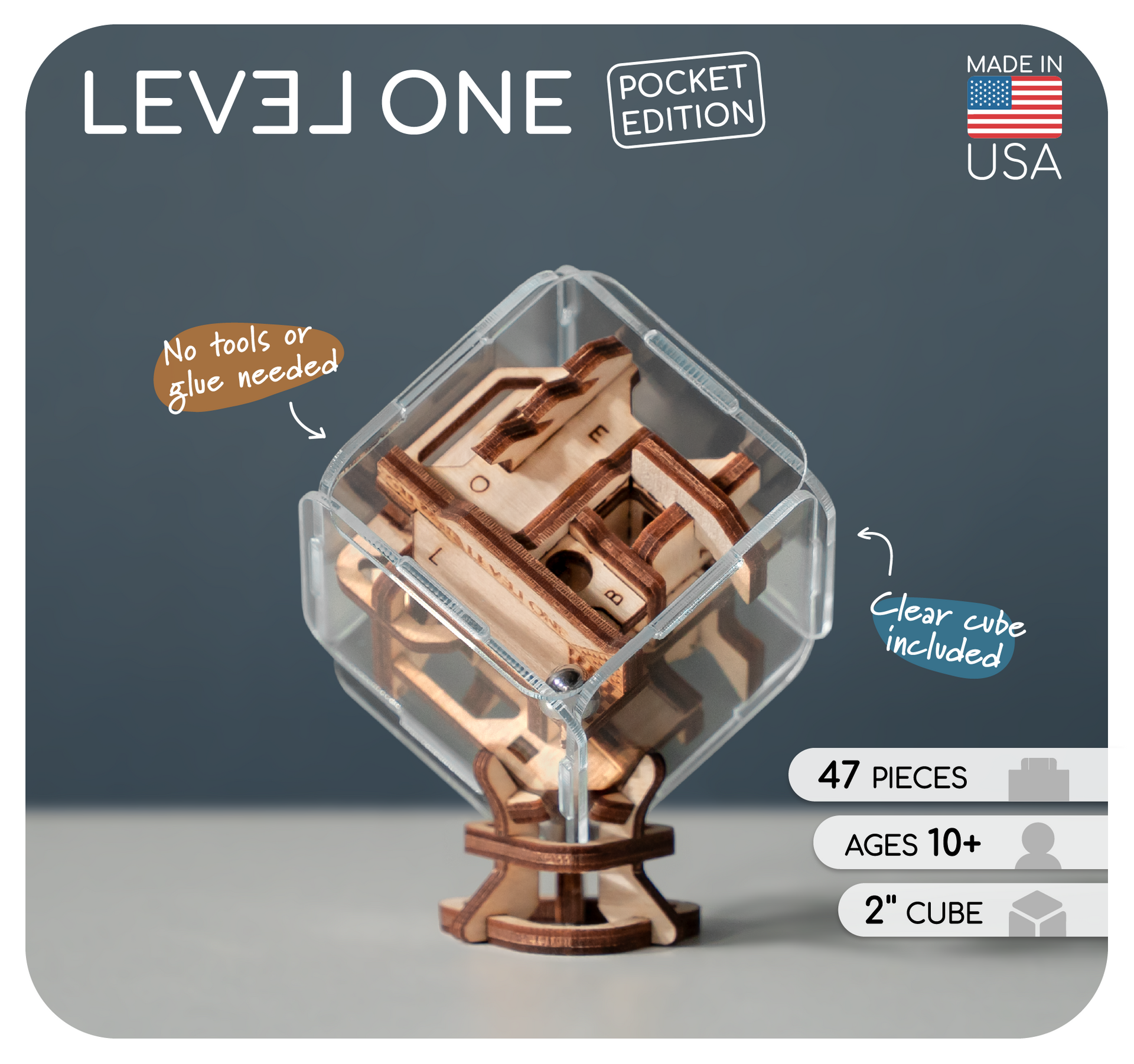 Intrism Level One Pocket Edition - Marble Maze & Fidget Toy That